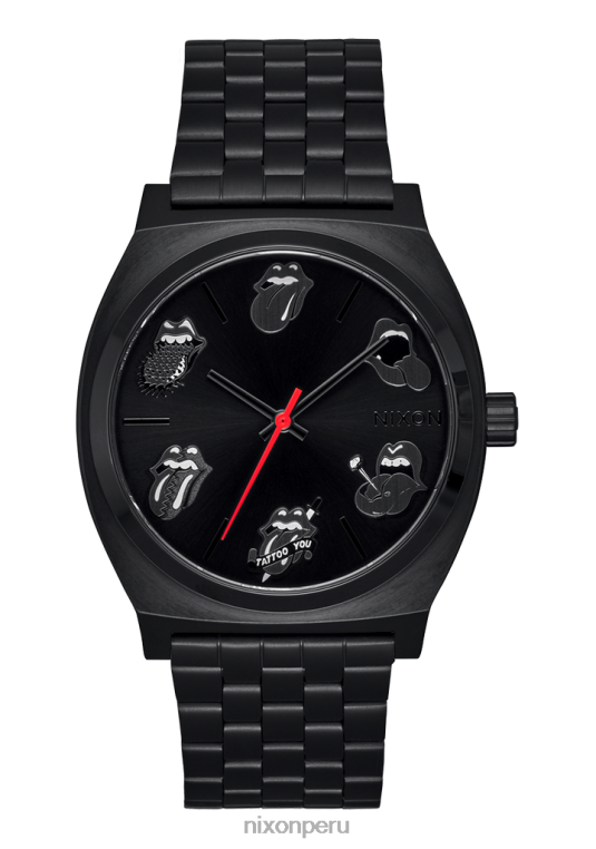 mirar educacion fisica Nixon contador del tiempo de los Rolling Stones todo negro 86XRT117 mirar educacion fisica Nixon contador del tiempo de los Rolling Stones todo negro 86XRT117